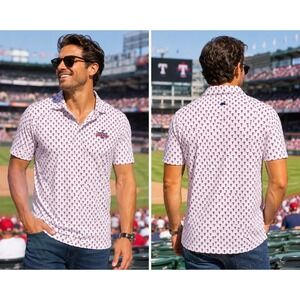 Onward Reserve Texas Rangers 2023 World Series Champions Polo Shirt XL White